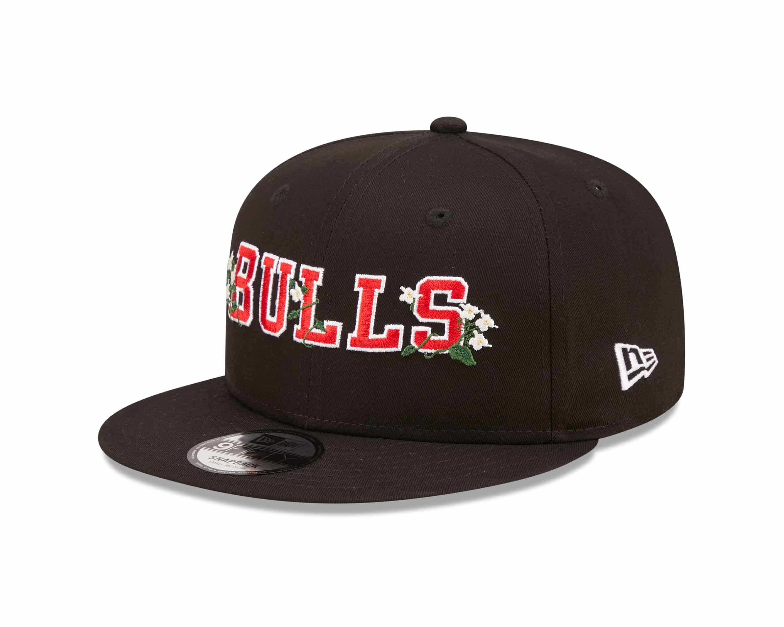 New Era - Flower Wordmark - 9FIFTY - Chicago Bulls - BLKFDR - Snapbacks.nl