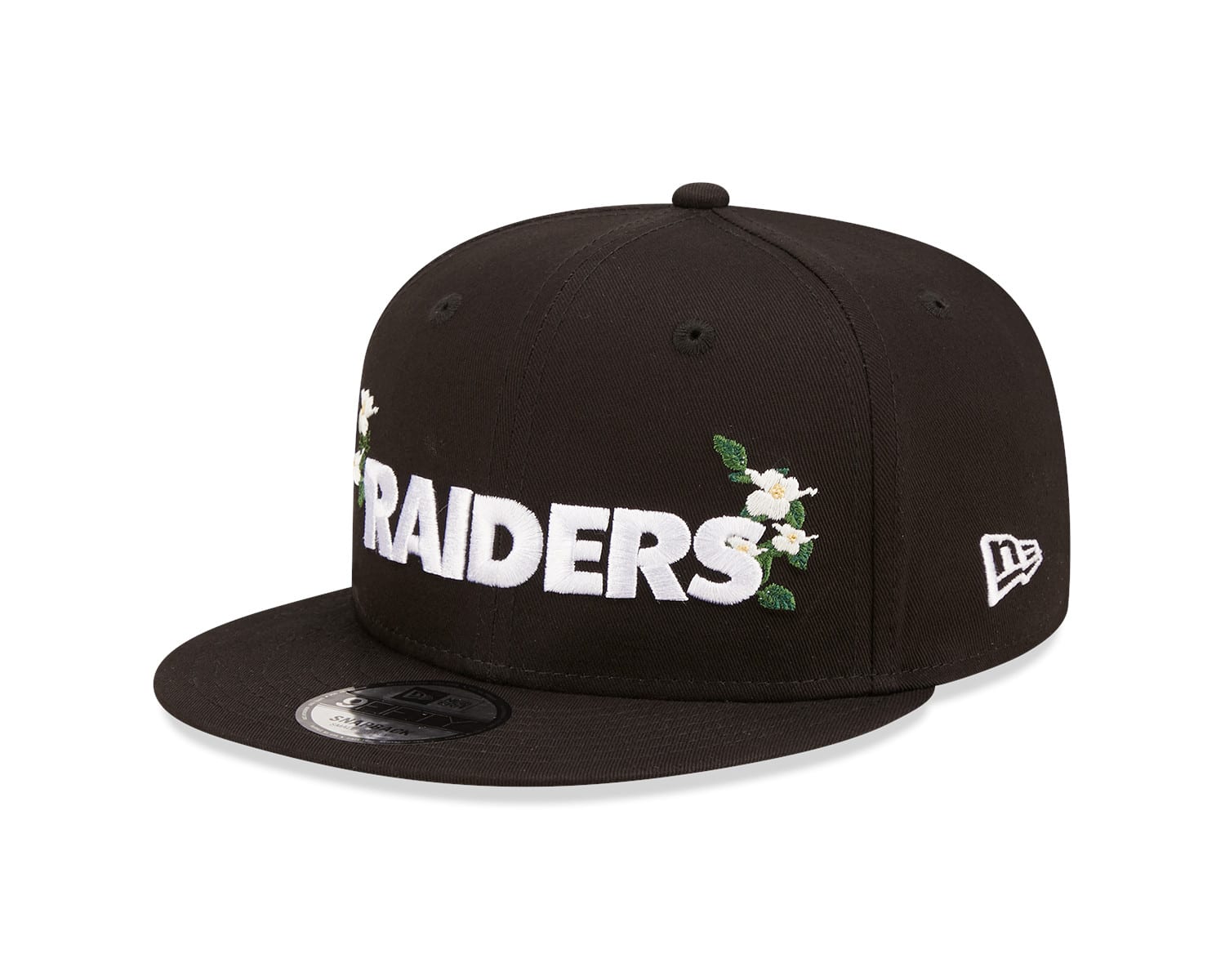 New Era - Flower Wordmark - 9FIFTY - Las Vegas Raiders - BLKWHI - Snapbacks.nl