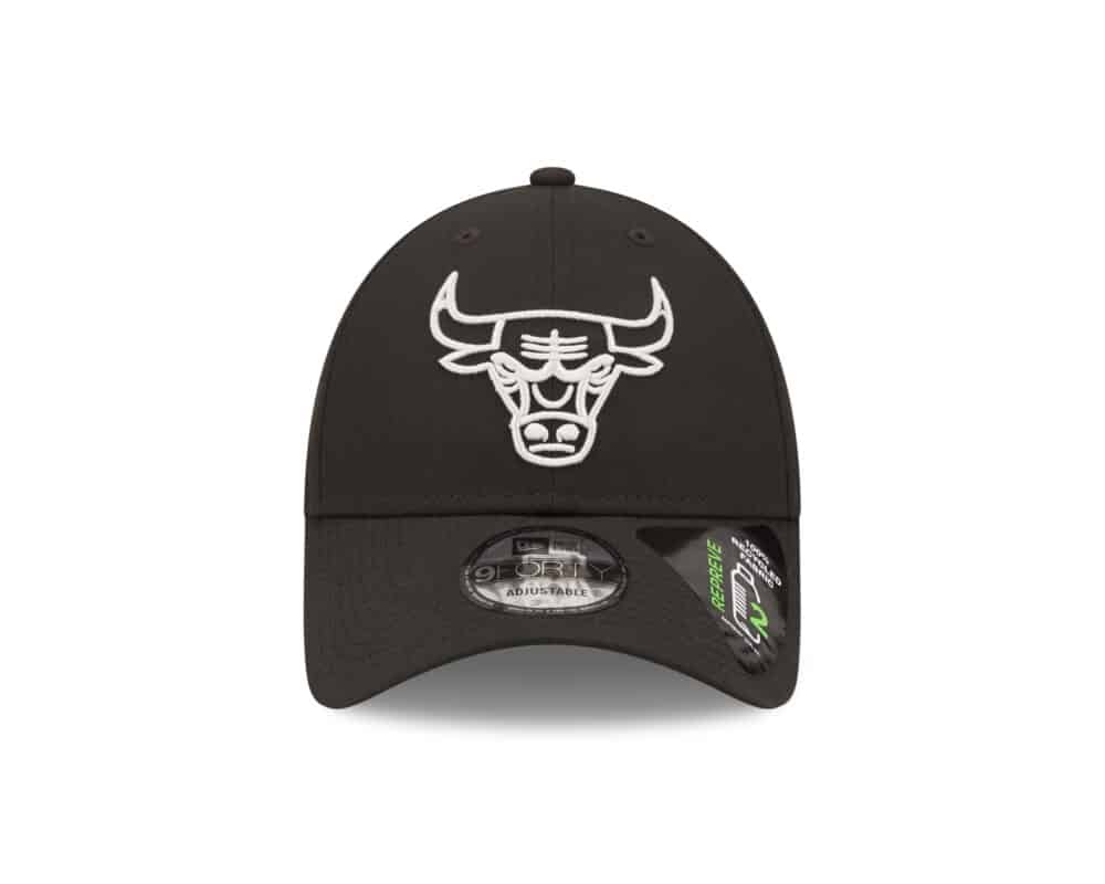 New Era - Repreve - Monochrom - 9FORTY - Chicago Bulls - BLKBLK