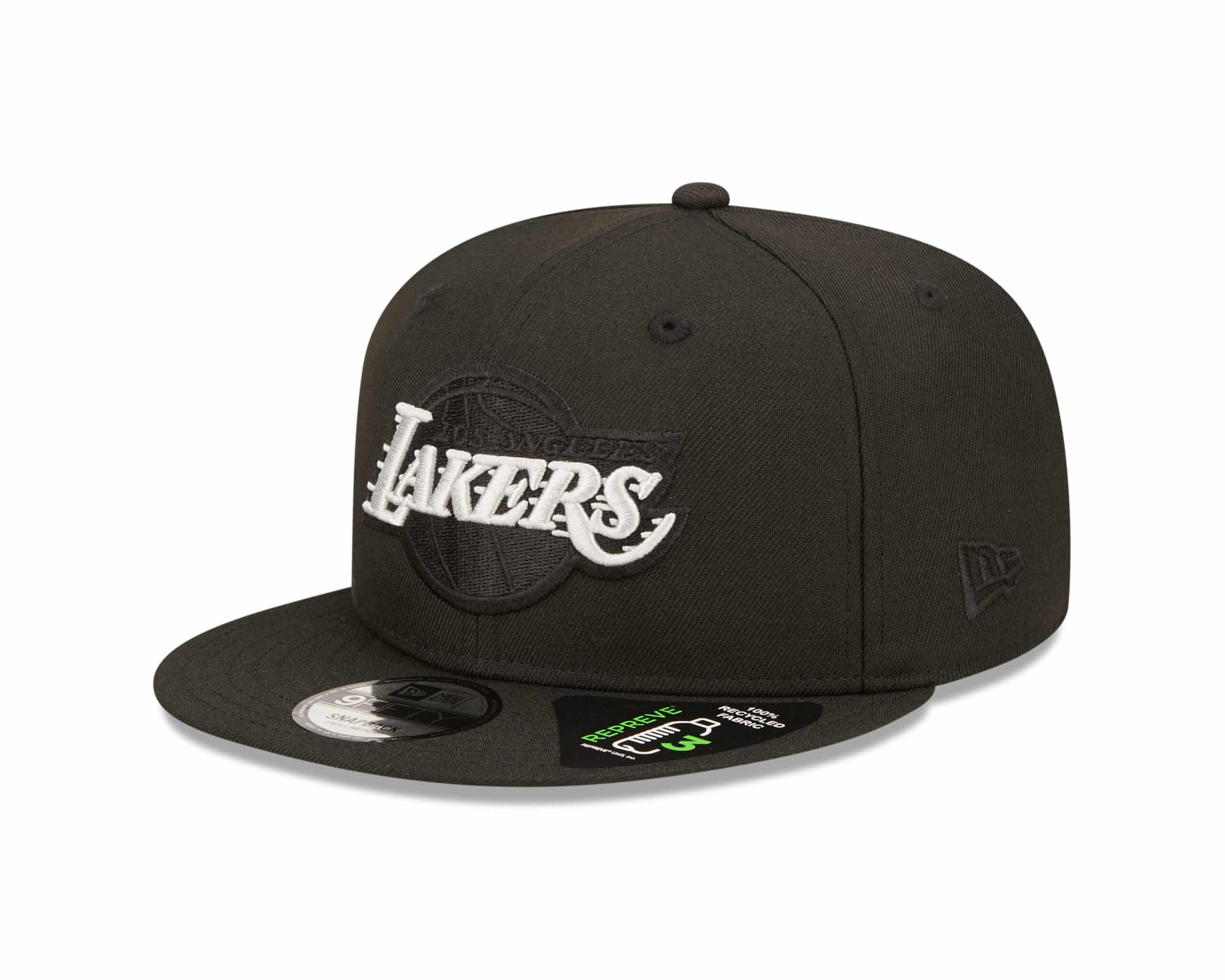 New Era - Repreve - 9FIFTY - Los Angeles Lakers - BLKBLK - Snapbacks.nl